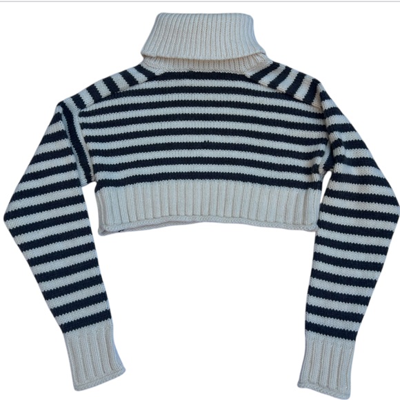 ZARA NWOT Women’s Cropped Knit High Neck Sweater Size: S - Picture 7 of 8